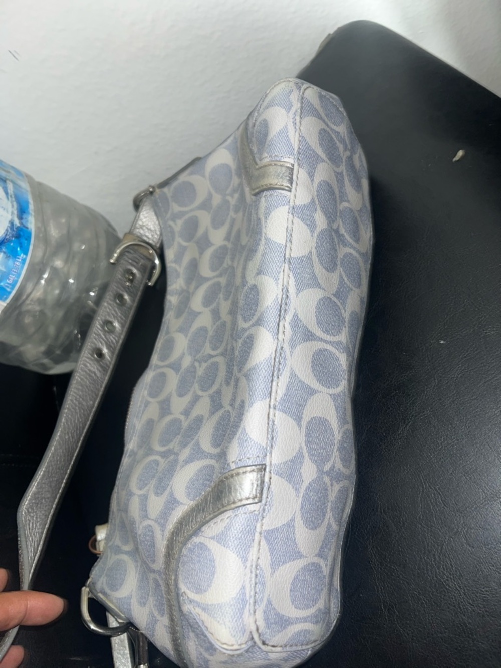 Coach Small Signature Shoulder Bag in Light Gray - Picture 4 of 8